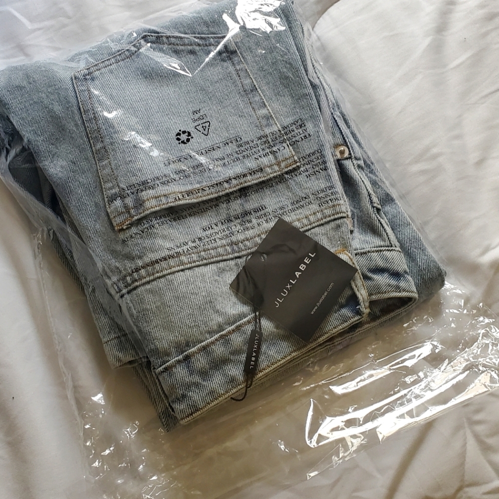 Kayleigh side slit Denim pants.